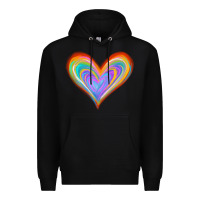 Black Watercolor Pride Heart Premium Hoodie - Jasminsmagicworld