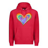 Cardinal Watercolor Pride Heart Premium Hoodie - Jasminsmagicworld