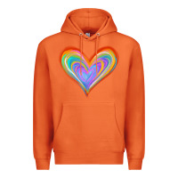 Carrot Watercolor Pride Heart Premium Hoodie - Jasminsmagicworld