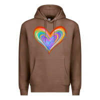 Chestnut Watercolor Pride Heart Premium Hoodie - Jasminsmagicworld
