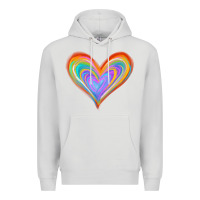 Dove Grey Watercolor Pride Heart Premium Hoodie - Jasminsmagicworld