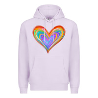 Lilac Watercolor Pride Heart Premium Hoodie - Jasminsmagicworld