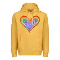 Mustard Watercolor Pride Heart Premium Hoodie - Jasminsmagicworld