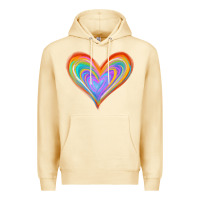 Pina Colada Watercolor Pride Heart Premium Hoodie - Jasminsmagicworld