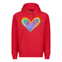 Red Watercolor Pride Heart Premium Hoodie - Jasminsmagicworld
