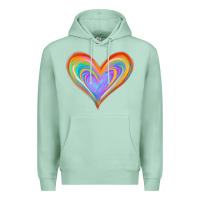 Seafoam Watercolor Pride Heart Premium Hoodie - Jasminsmagicworld