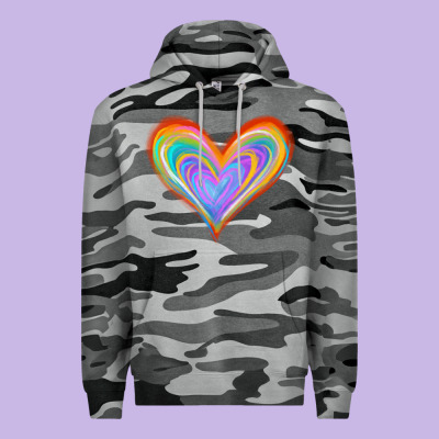 Watercolor Pride Heart Premium Hoodie Designed By Jasminsmagicworld