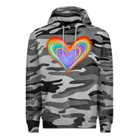 Slate Camo Watercolor Pride Heart Premium Hoodie - Jasminsmagicworld