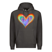 Smoke Watercolor Pride Heart Premium Hoodie - Jasminsmagicworld