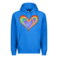 True Royal Watercolor Pride Heart Premium Hoodie - Jasminsmagicworld