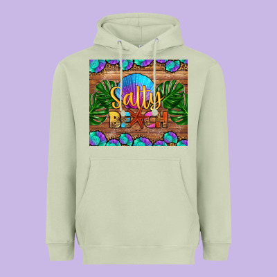 Salty Beach Heavyweight Hoodie Designed By Hra Design Shop