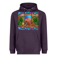 Plum salty beach Heavyweight Hoodie - HRA Design Shop