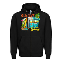 Black always salty with caravan Zipper Hoodie - texasbilliewilder