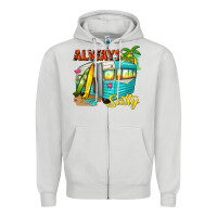 Dove Grey always salty with caravan Zipper Hoodie - texasbilliewilder