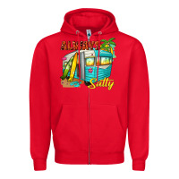 Red always salty with caravan Zipper Hoodie - texasbilliewilder