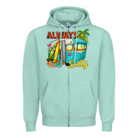 Seafoam always salty with caravan Zipper Hoodie - texasbilliewilder