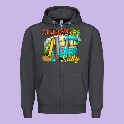 Always Salty With Caravan Zipper Hoodie Designed By Texasbilliewilder