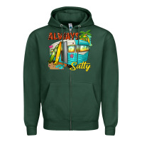Sports Green always salty with caravan Zipper Hoodie - texasbilliewilder
