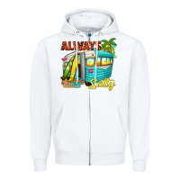 White always salty with caravan Zipper Hoodie - texasbilliewilder