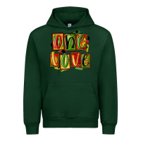Forest Green one love juneteenth Urban Hoodie - MaliasSmallBusiness