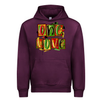 Mauve Wine one love juneteenth Urban Hoodie - MaliasSmallBusiness
