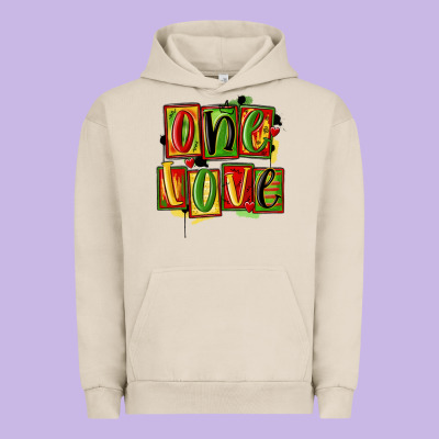 One Love Juneteenth Urban Hoodie Designed By Maliassmallbusiness