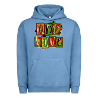 Pigment Pebble Blue one love juneteenth Urban Hoodie - MaliasSmallBusiness