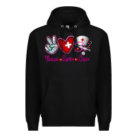 Black Peace Love Cna Premium Hoodie - RanaPortraitStore