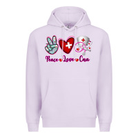 Lilac Peace Love Cna Premium Hoodie - RanaPortraitStore