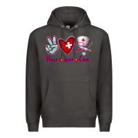 Smoke Peace Love Cna Premium Hoodie - RanaPortraitStore