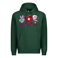 Sports Green Peace Love Cna Premium Hoodie - RanaPortraitStore