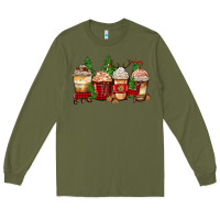 Army Green lumberjack coffee cups Long Sleeve Tee - Zillion Design Studio