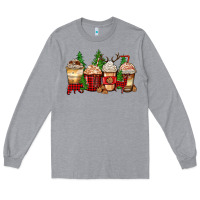 Heather Grey lumberjack coffee cups Long Sleeve Tee - Zillion Design Studio