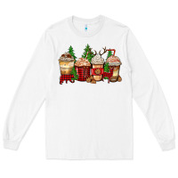 White lumberjack coffee cups Long Sleeve Tee - Zillion Design Studio