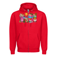Red aloha coffe cups Zipper Hoodie - texasbilliewilder