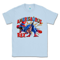 Dusty Blue Amerisaurus rex Classic Tee - texasbilliewilder