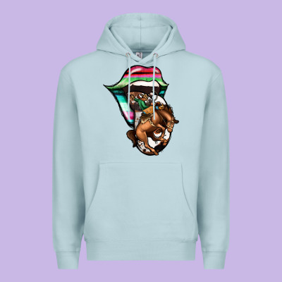 Serape Cowboy Tongue Premium Hoodie Designed By Jasminsmagicworld