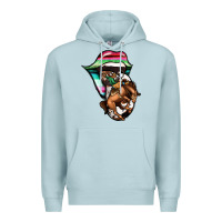 Blue Mist Serape Cowboy Tongue Premium Hoodie - Jasminsmagicworld