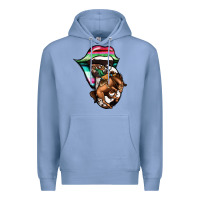 Colony Blue Serape Cowboy Tongue Premium Hoodie - Jasminsmagicworld