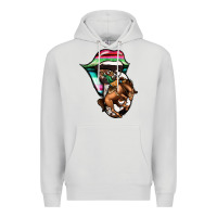 Dove Grey Serape Cowboy Tongue Premium Hoodie - Jasminsmagicworld