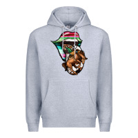 Heather Grey Serape Cowboy Tongue Premium Hoodie - Jasminsmagicworld