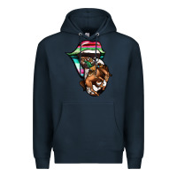 Navy Serape Cowboy Tongue Premium Hoodie - Jasminsmagicworld