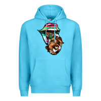 Ocean Blue Serape Cowboy Tongue Premium Hoodie - Jasminsmagicworld