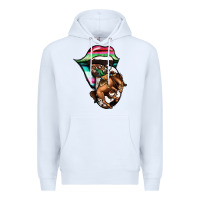 White Serape Cowboy Tongue Premium Hoodie - Jasminsmagicworld