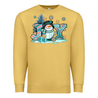 Antique Gold cute coffeecup snowmanand joy Premium Sweatshirt - AdoDesignShop