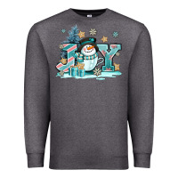 Charcoal Heather cute coffeecup snowmanand joy Premium Sweatshirt - AdoDesignShop