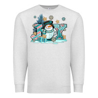 Oatmeal Heather cute coffeecup snowmanand joy Premium Sweatshirt - AdoDesignShop