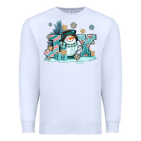 White cute coffeecup snowmanand joy Premium Sweatshirt - AdoDesignShop