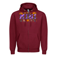 Burgundy mini basketball Zipper Hoodie - Zillion Design Studio