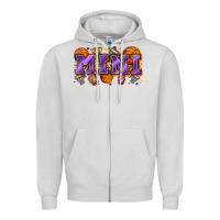 Dove Grey mini basketball Zipper Hoodie - Zillion Design Studio